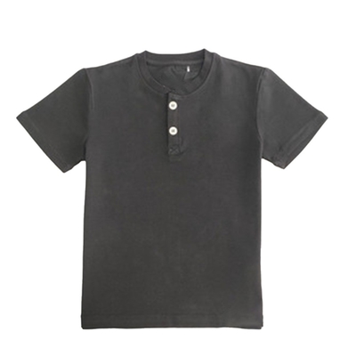 200 Grams Fabric Weight Black Boys Summer Plain Cotton Round Neck Short Sleeve T-shirts