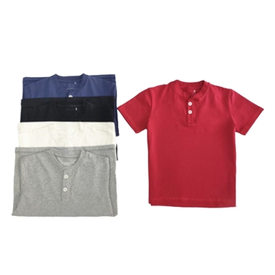 200 Grams Fabric Weight Black Boys Summer Plain Cotton Round Neck Short Sleeve T-shirts
